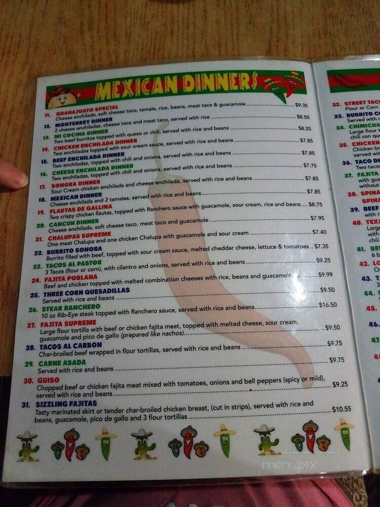 Hernandez Mexican Restaurant - Malakoff, TX menu_pic