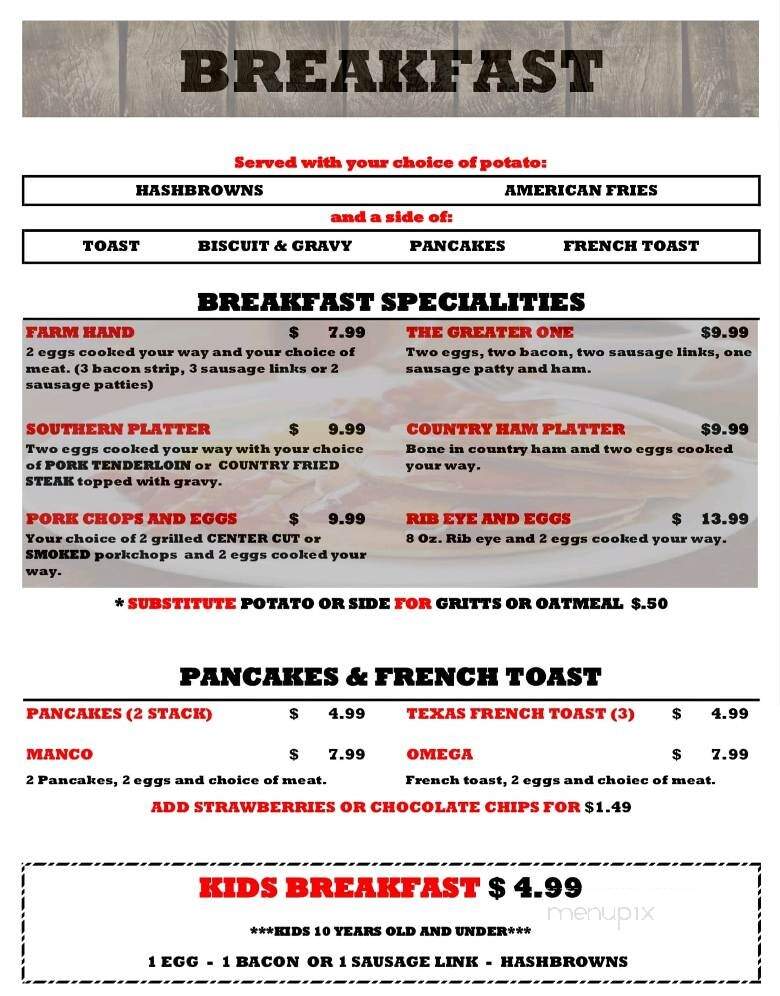 The Red Barn Cafe and Hen House Bakery - Mount Vernon, MO menu_pic