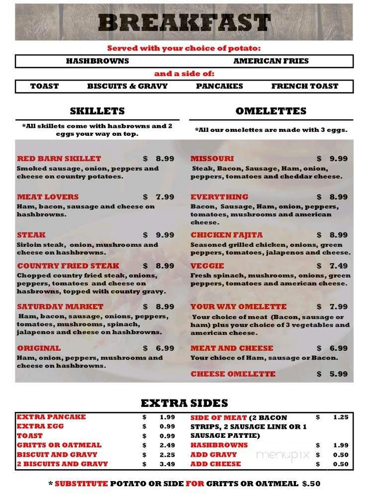 The Red Barn Cafe and Hen House Bakery - Mount Vernon, MO menu_pic