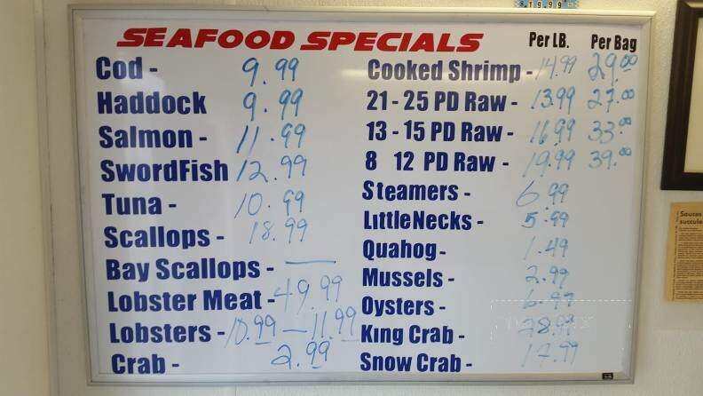 Seafood Peddler - Plainville, MA menu_pic