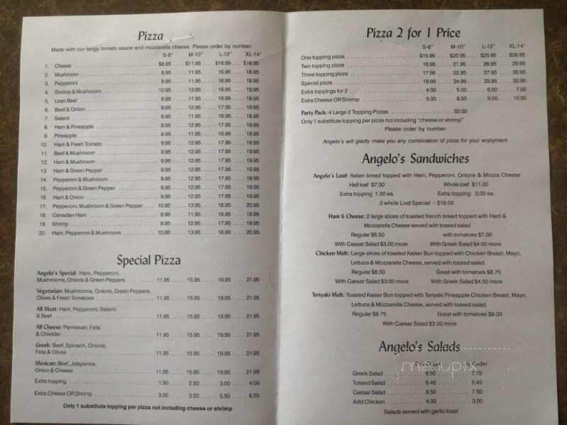 Angelo's Pizza & Pasta - Wetaskiwin, AB menu_pic