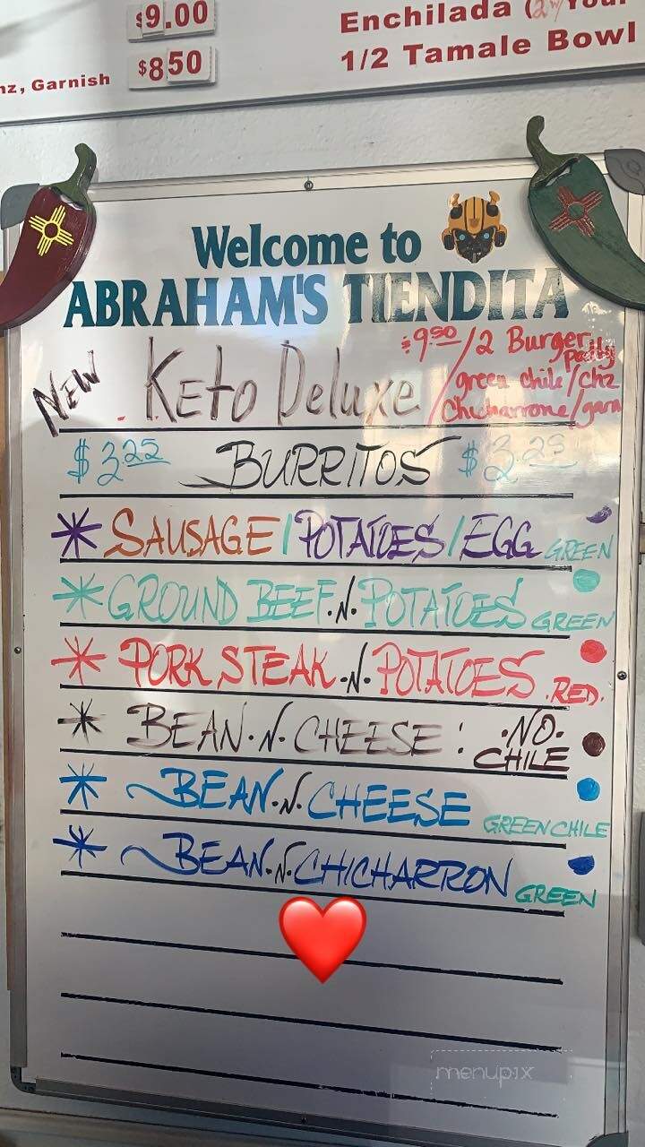 Abraham's Tiendita - Las Vegas, NM menu_pic