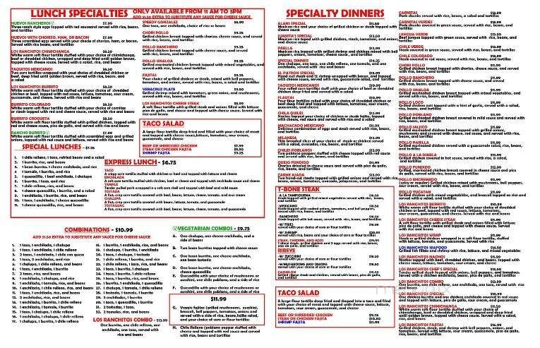 Los Ranchitos - Monmouth, IL menu_pic