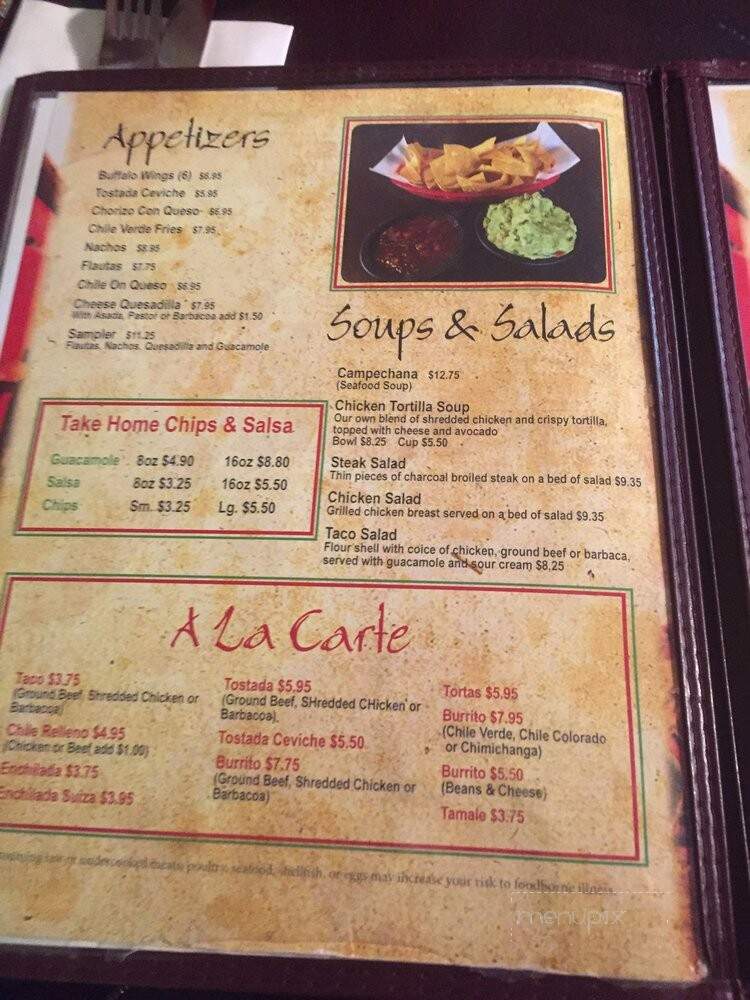 Chavalo's Mexican Restaurant - Mancos, CO menu_pic