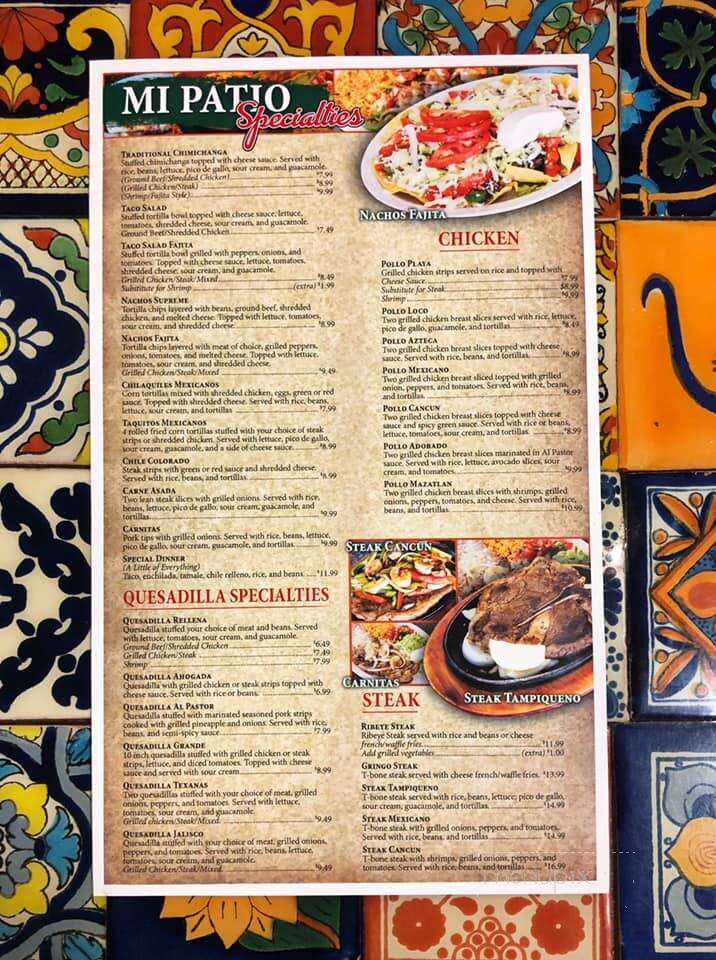 Mi Patio - Petersburg, IN menu_pic