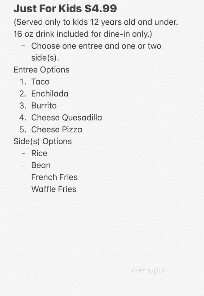 Mi Patio - Petersburg, IN menu_pic