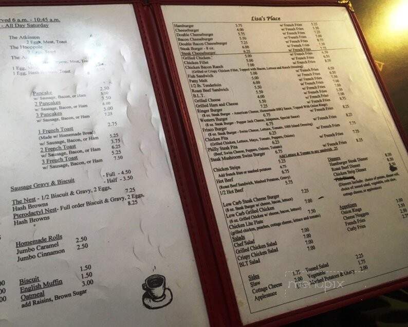 Lisa's Place - Atkinson, IL menu_pic