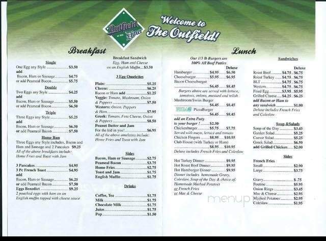 Outfield Diner - Lakeshore, ON menu_pic