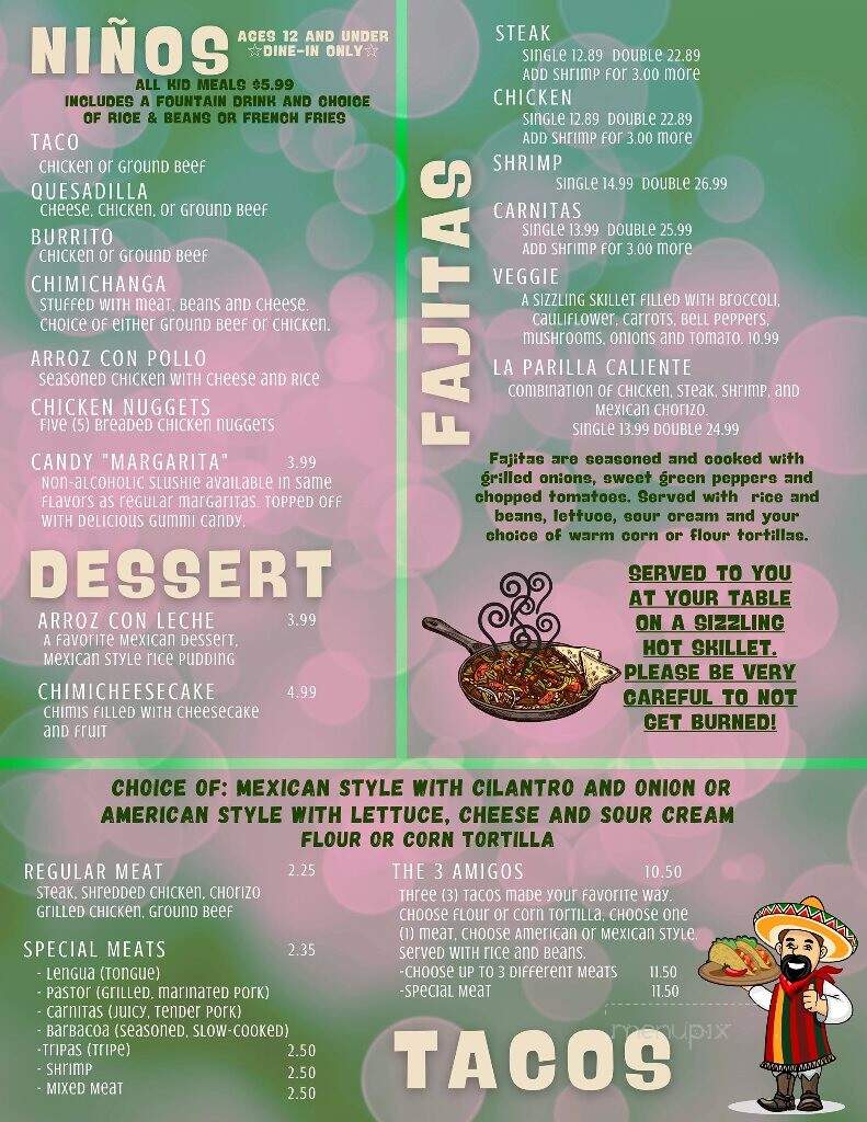 La Parilla Caliente - Bremen, IN menu_pic