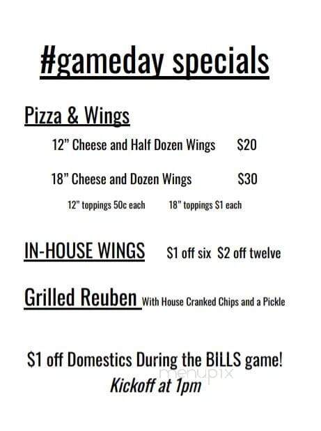 Whitesville House Tavern - Whitesville, NY menu_pic