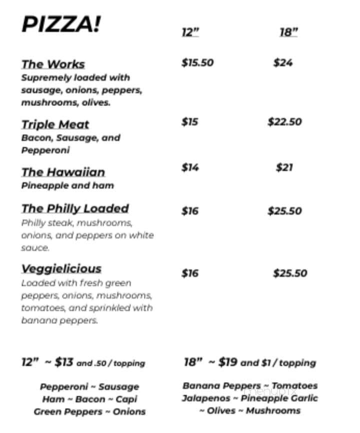 Whitesville House Tavern - Whitesville, NY menu_pic