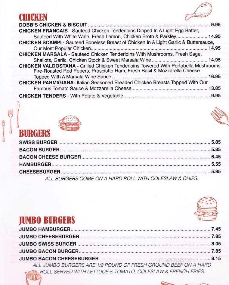 Dobb's Country Kitchen - Hallstead, PA menu_pic