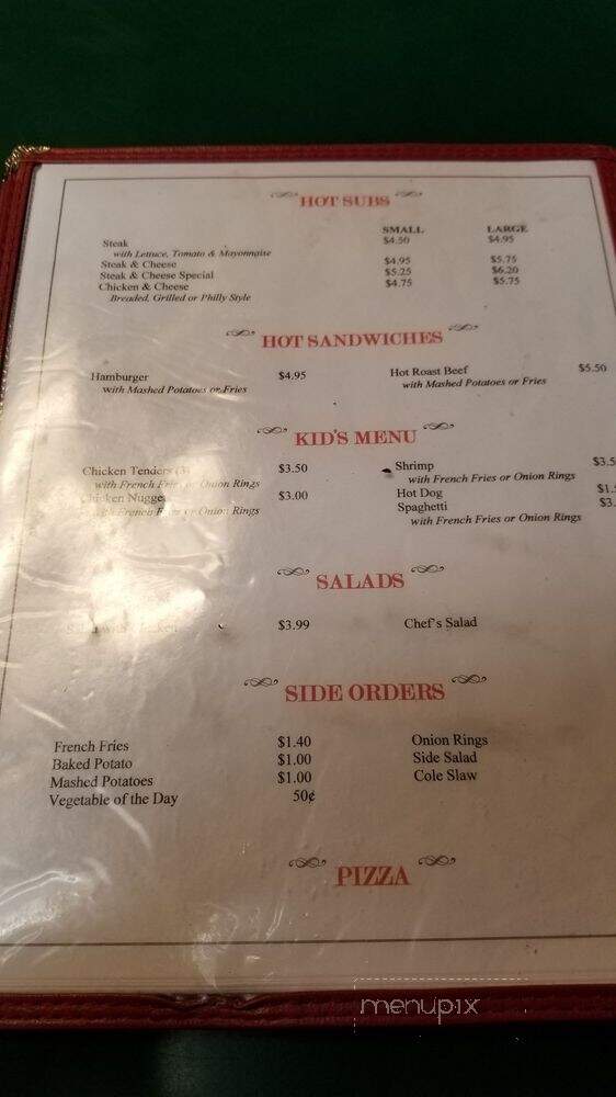 Joe's Place - Louisa, VA menu_pic