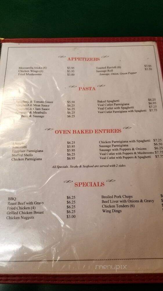 Joe's Place - Louisa, VA menu_pic