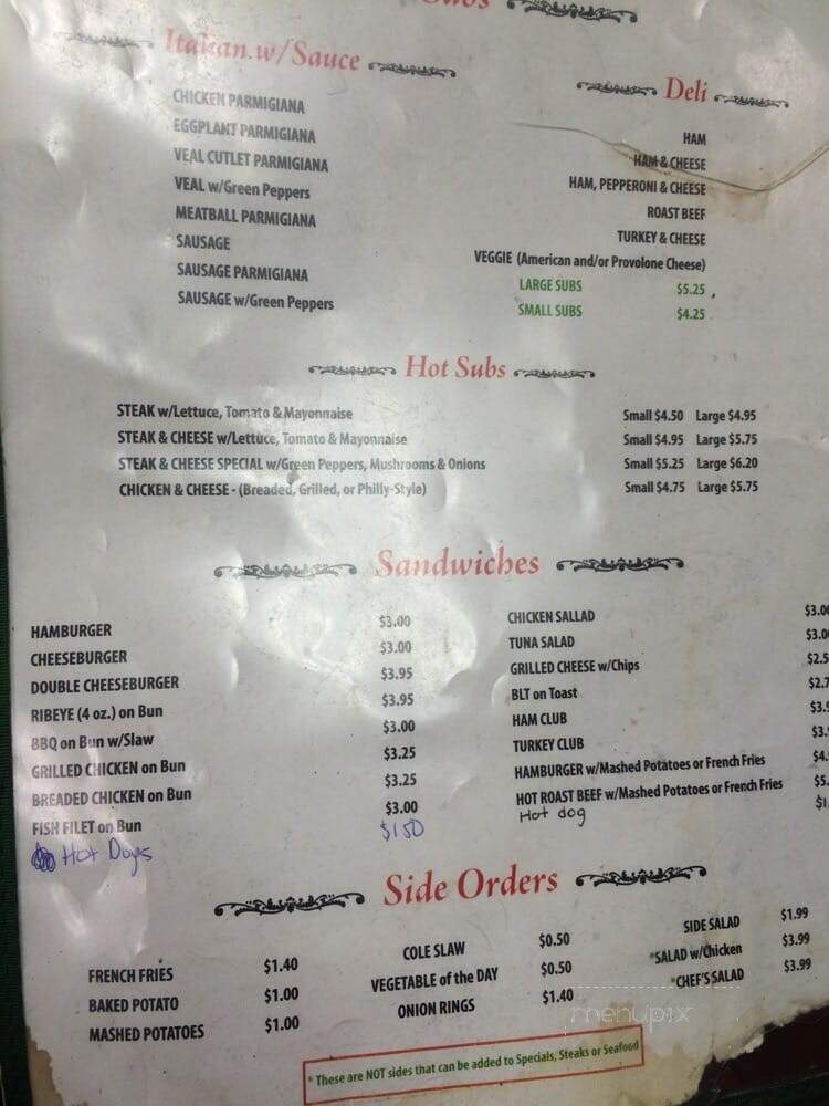 Joe's Place - Louisa, VA menu_pic