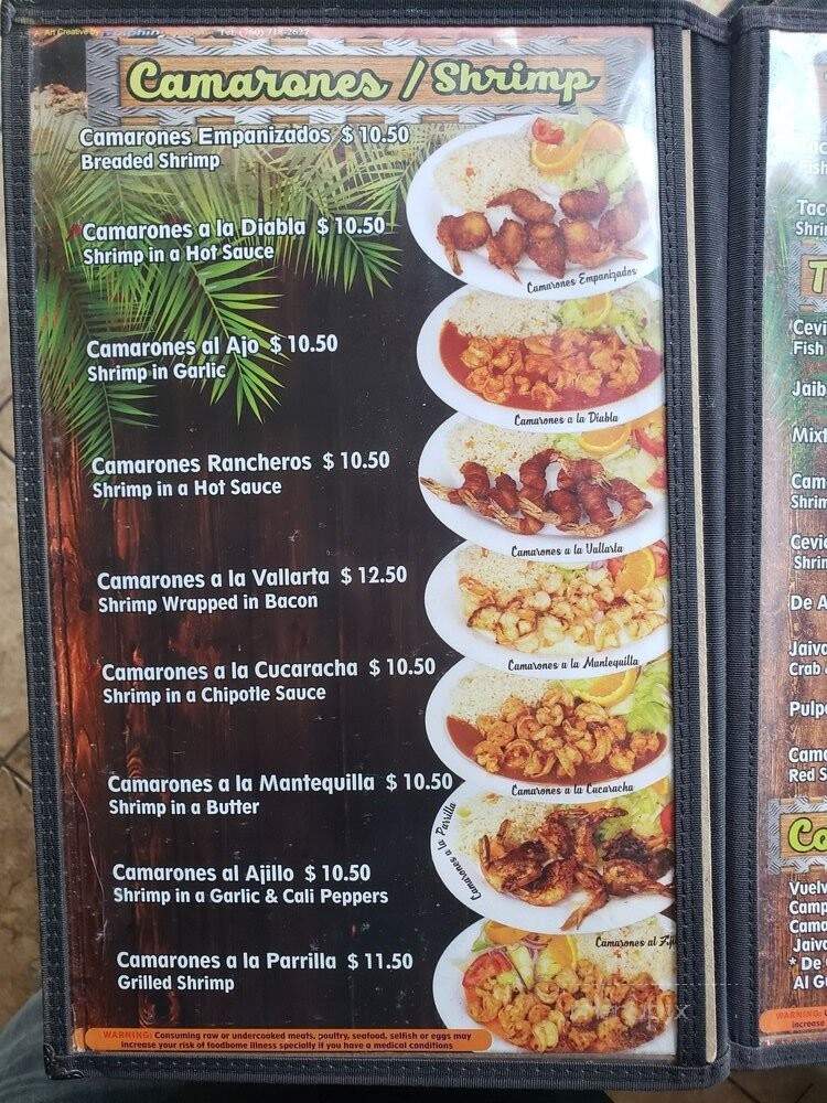 Mariscos Puerto Vallarta - Gilroy, CA menu_pic
