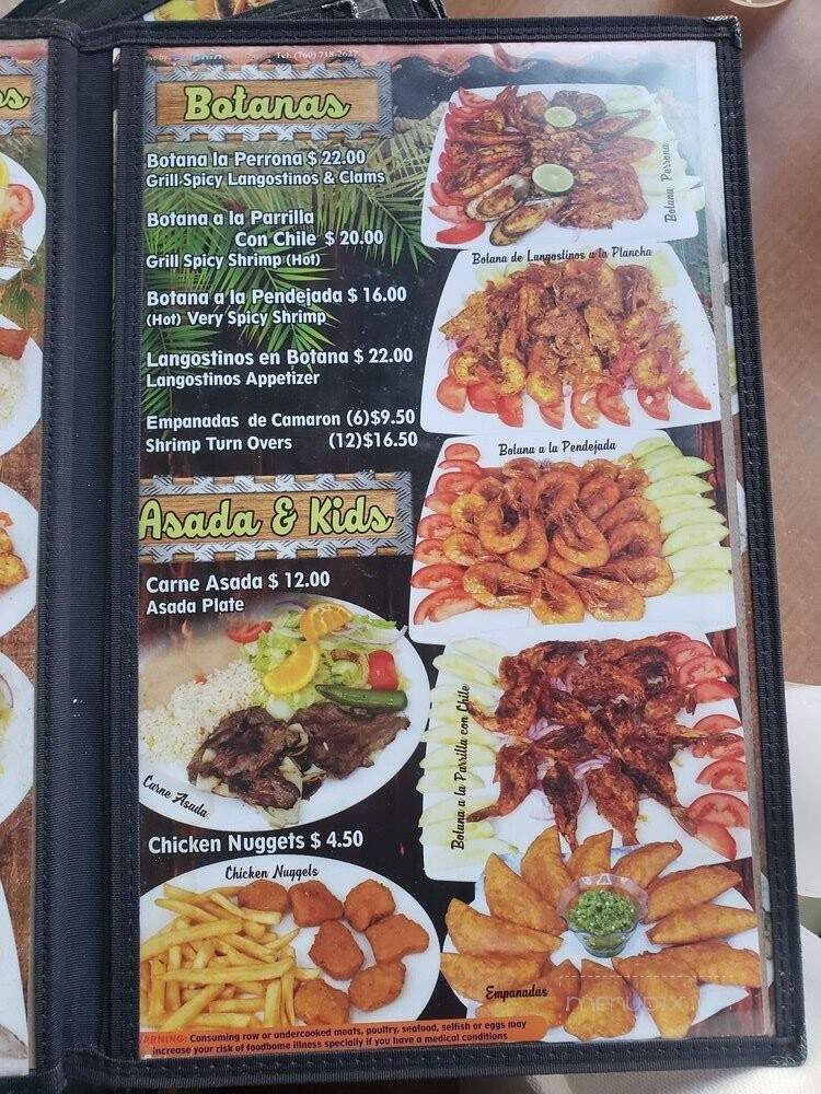 Mariscos Puerto Vallarta - Gilroy, CA menu_pic