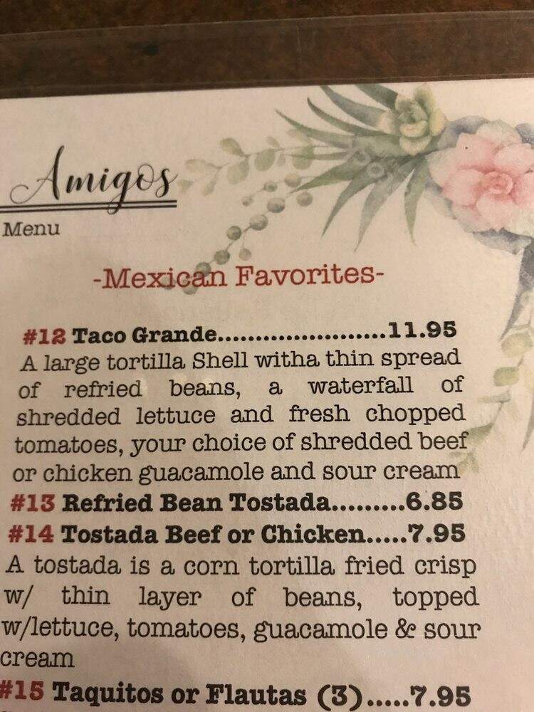 Dos Amigos - Salome, AZ menu_pic