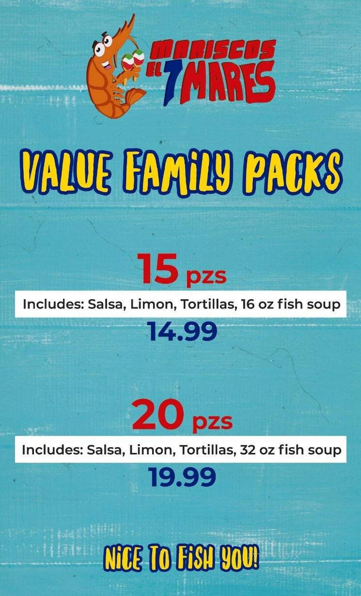 Mariscos El 7 Mares - Mission, TX menu_pic