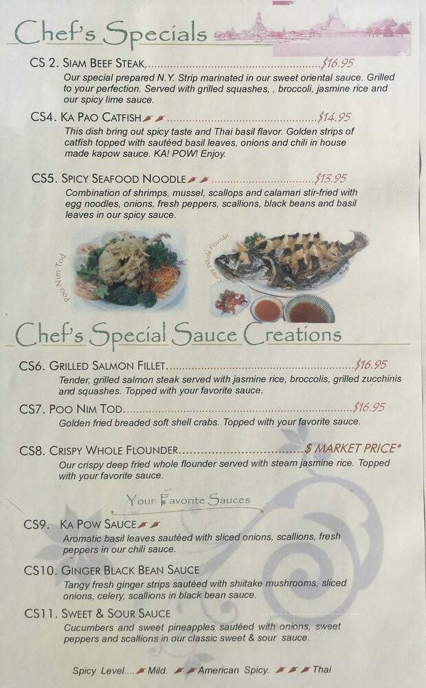 Pa Nuang - Manassas, VA menu_pic