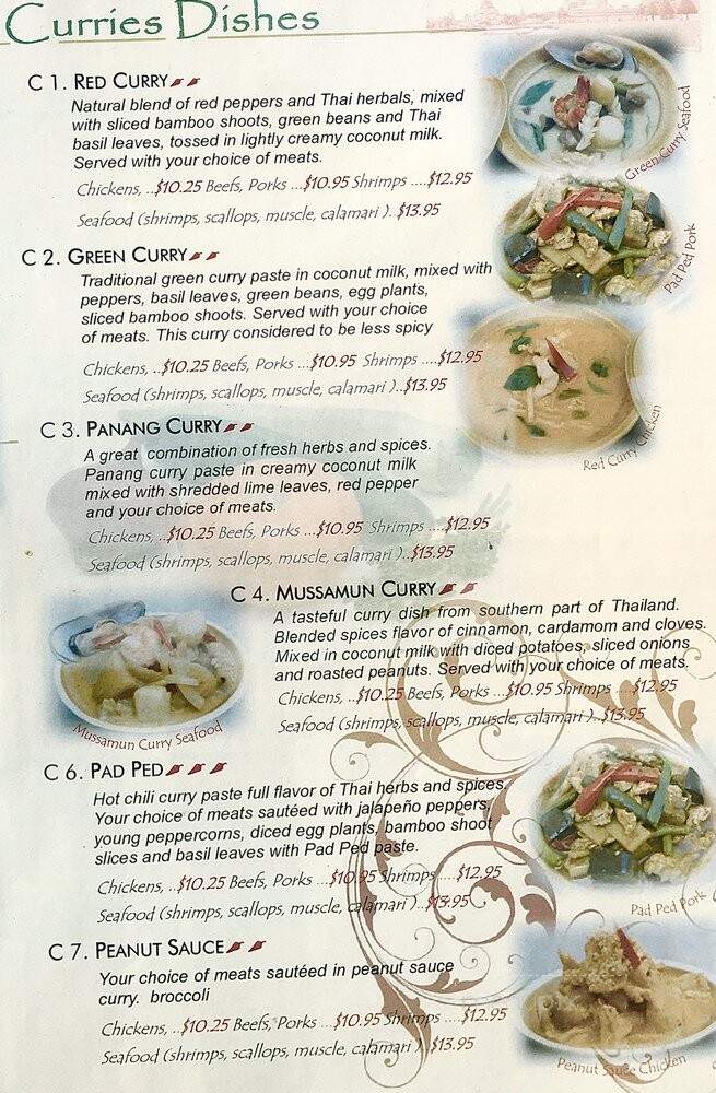 Pa Nuang - Manassas, VA menu_pic