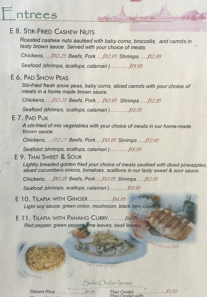 Pa Nuang - Manassas, VA menu_pic