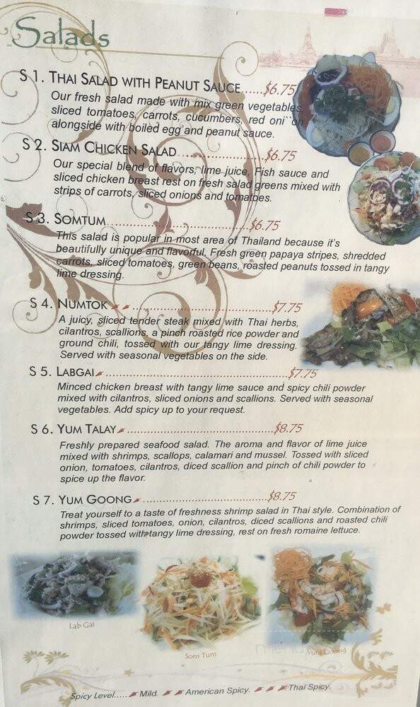 Pa Nuang - Manassas, VA menu_pic