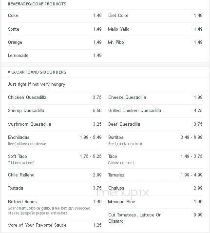 las Brisas - Scott City, MO menu_pic