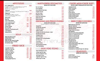 May Flower Chinese Restaurant - South Paris, ME menu_pic