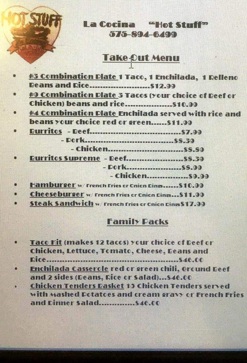 La Cocina Restaurant - Truth Or Consequences, NM menu_pic