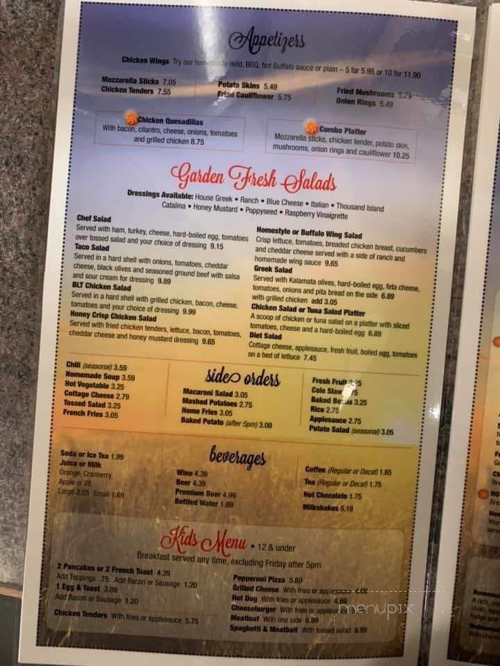 Sunrise Restaurant - Dansville, NY menu_pic