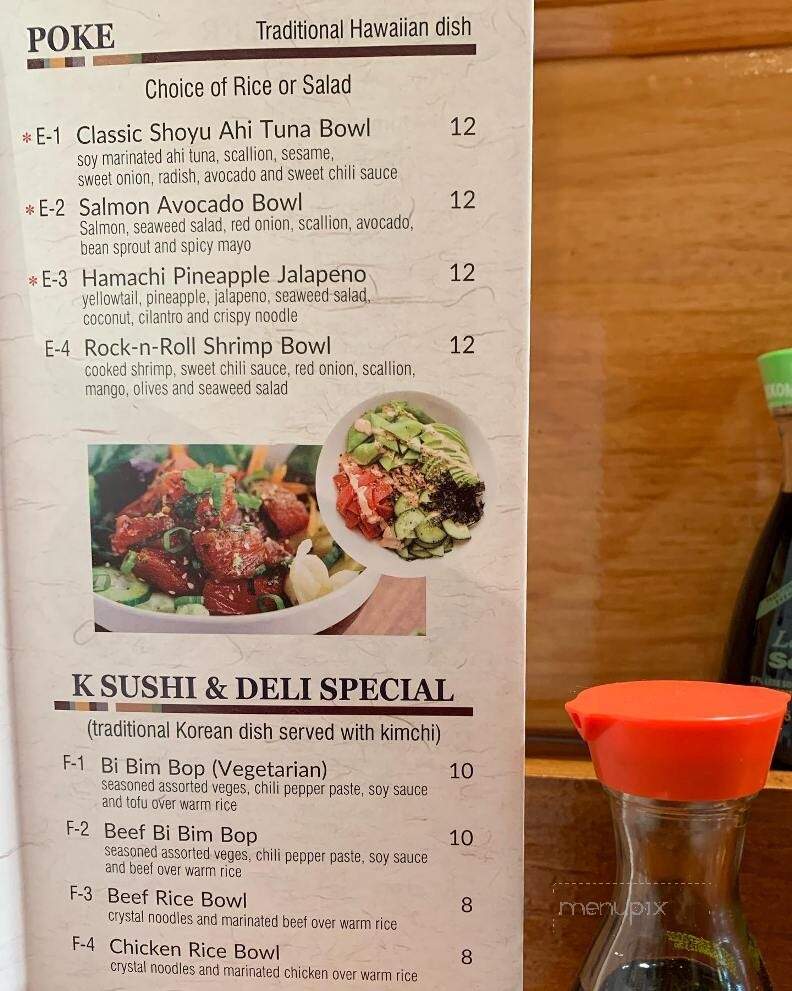 K Sushi And Deli - Manchester, CT menu_pic
