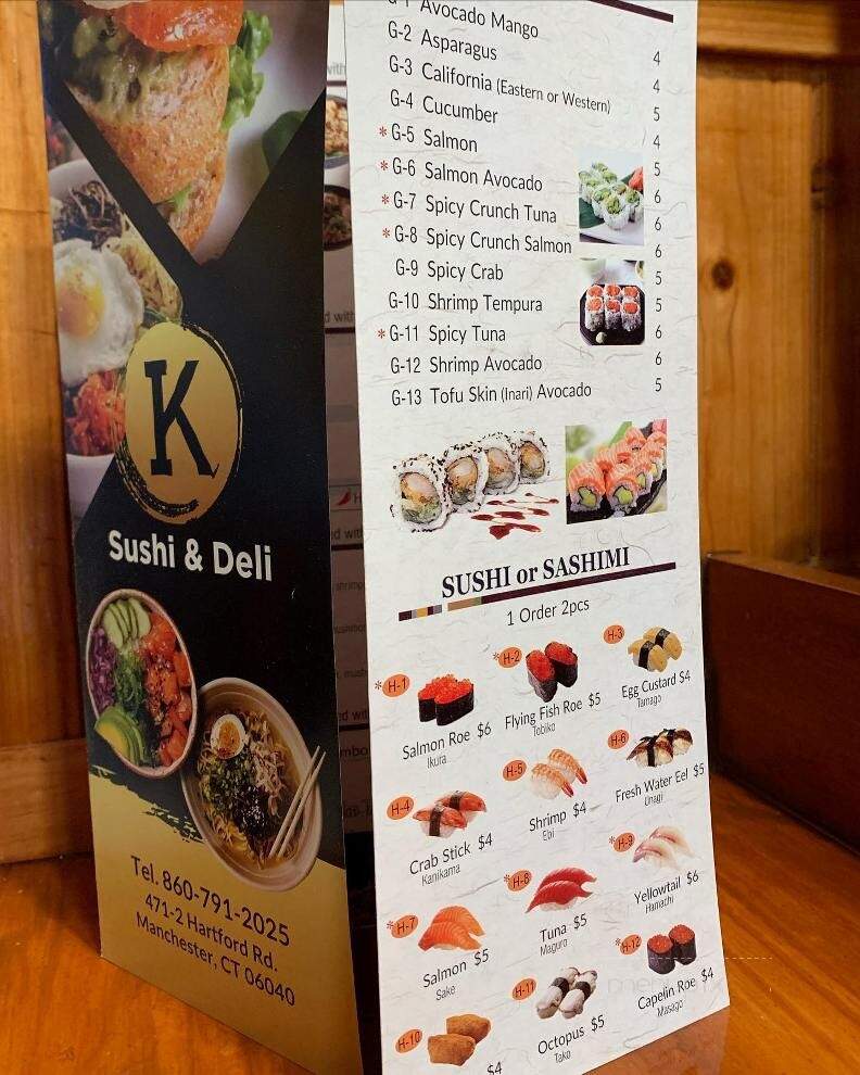 K Sushi And Deli - Manchester, CT menu_pic