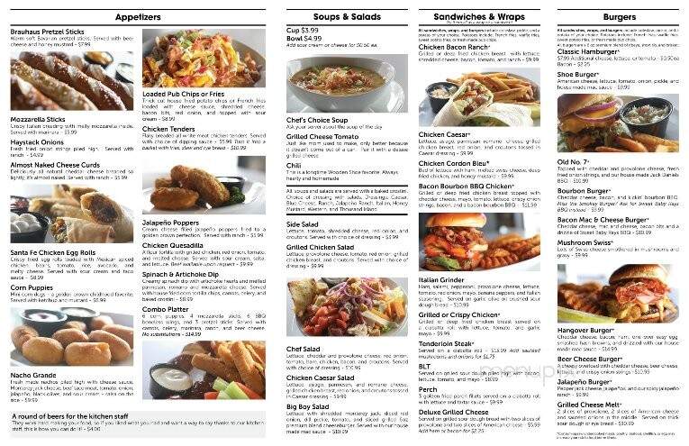 Wooden Shoe - Lena, WI menu_pic