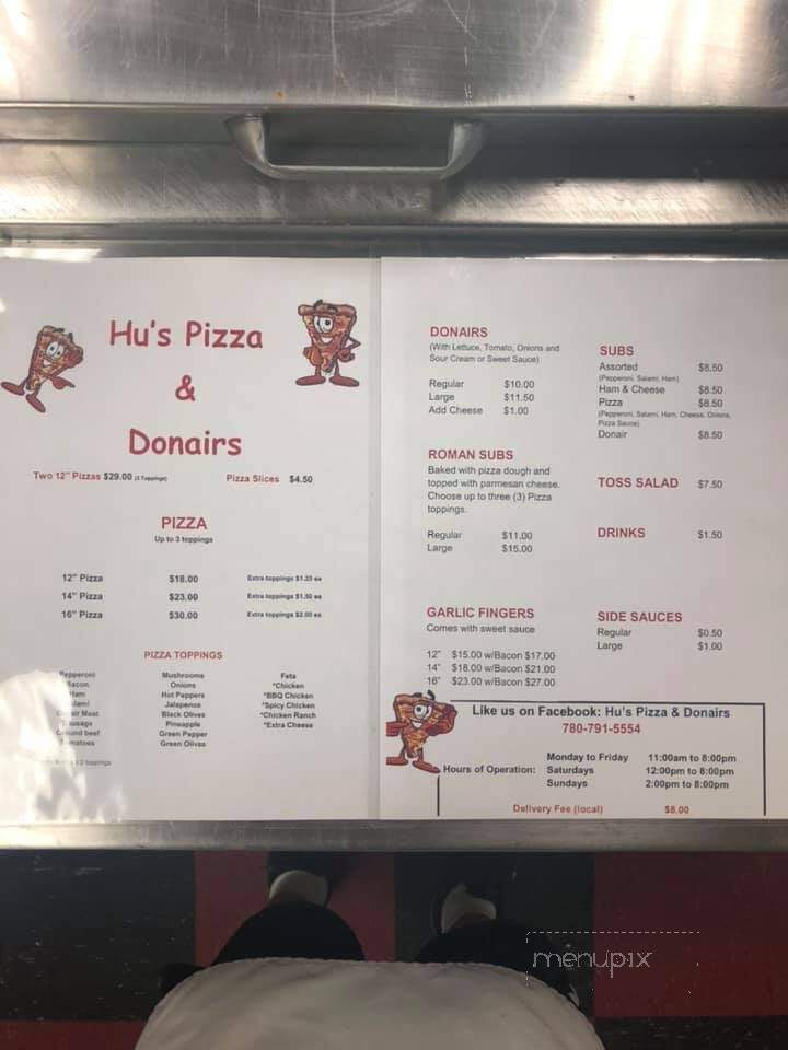 Hu's Pizza & Donairs - Fort Mcmurray, AB menu_pic