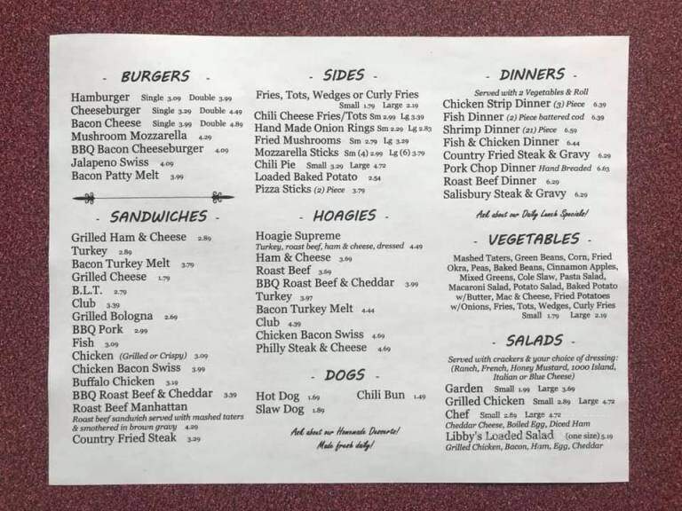 Libby's Cakes Catering & Deli - Middlesboro, KY menu_pic