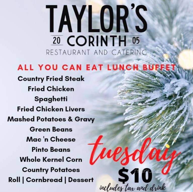 Taylor's Escape Steak Catfish - Corinth, MS menu_pic