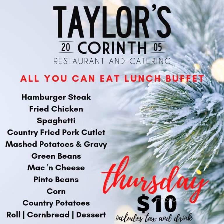 Taylor's Escape Steak Catfish - Corinth, MS menu_pic