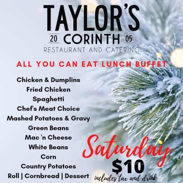 Taylor's Escape Steak Catfish - Corinth, MS menu_pic