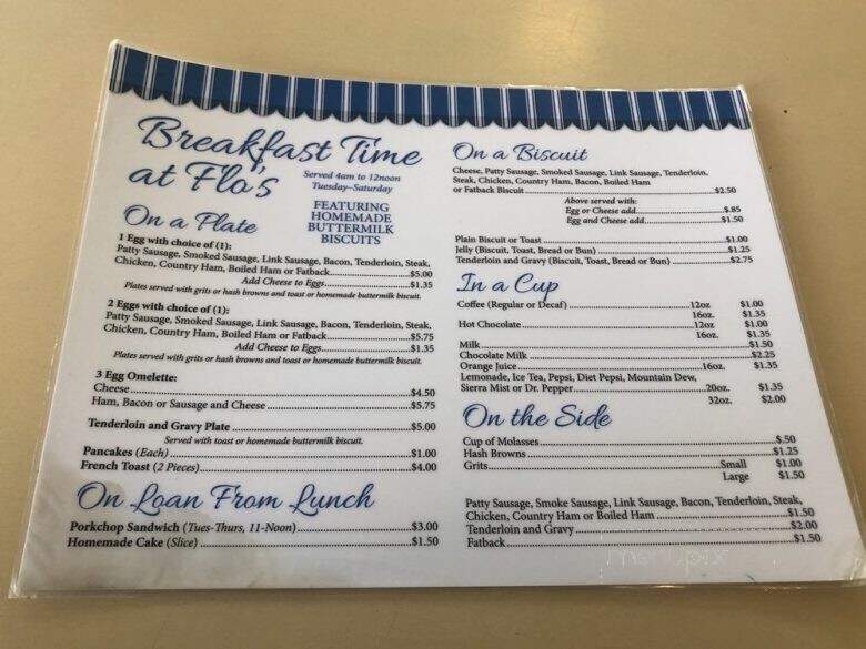 Flo's Kitchen - Wilson, NC menu_pic