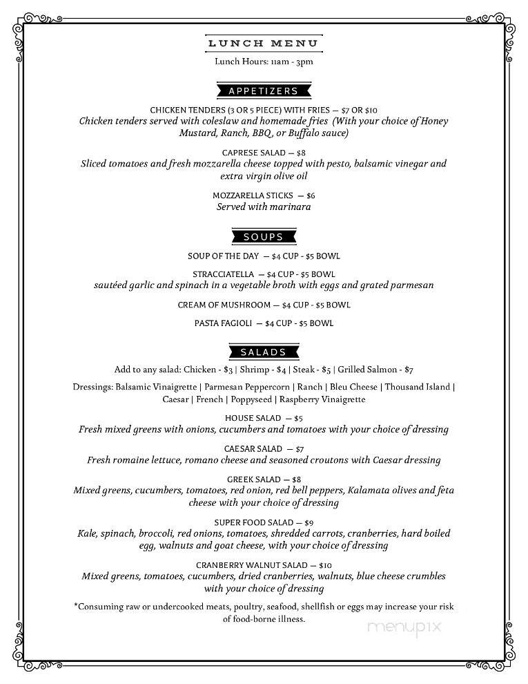 Carpe Diem - New Cumberland, PA menu_pic