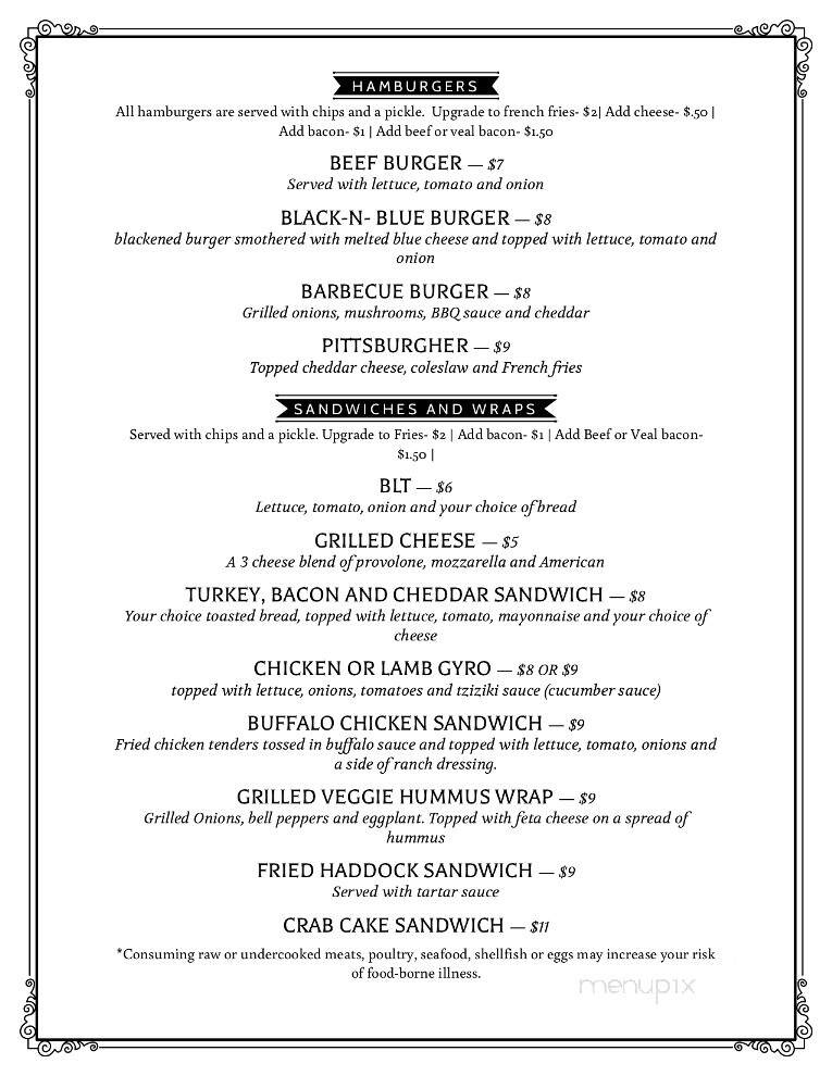 Carpe Diem - New Cumberland, PA menu_pic
