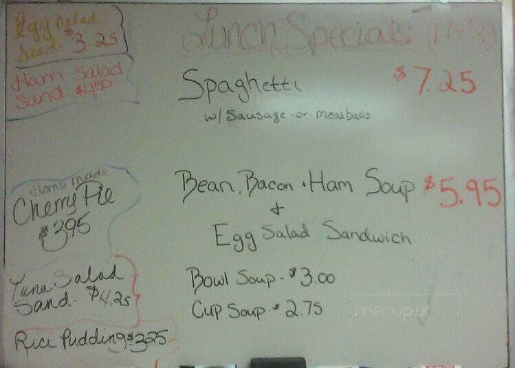 Joan's Diner - Chadwicks, NY menu_pic