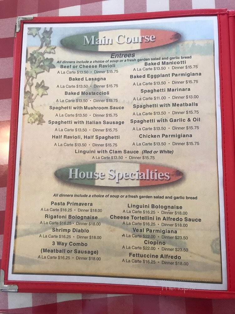 Guy's Italian Restaurant - Banning, CA menu_pic