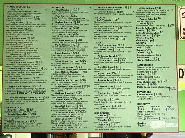 King Torta - North Plains, OR menu_pic