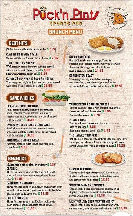 Puck 'N Pint Sports Pub - Peterborough, ON menu_pic