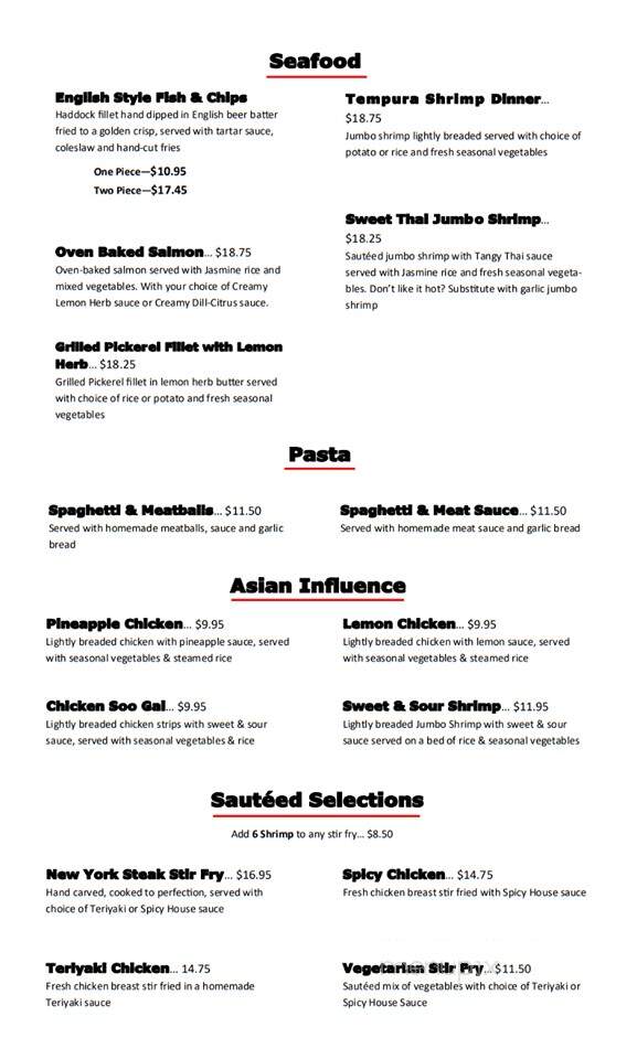 Dave's Place - Bancroft, ON menu_pic