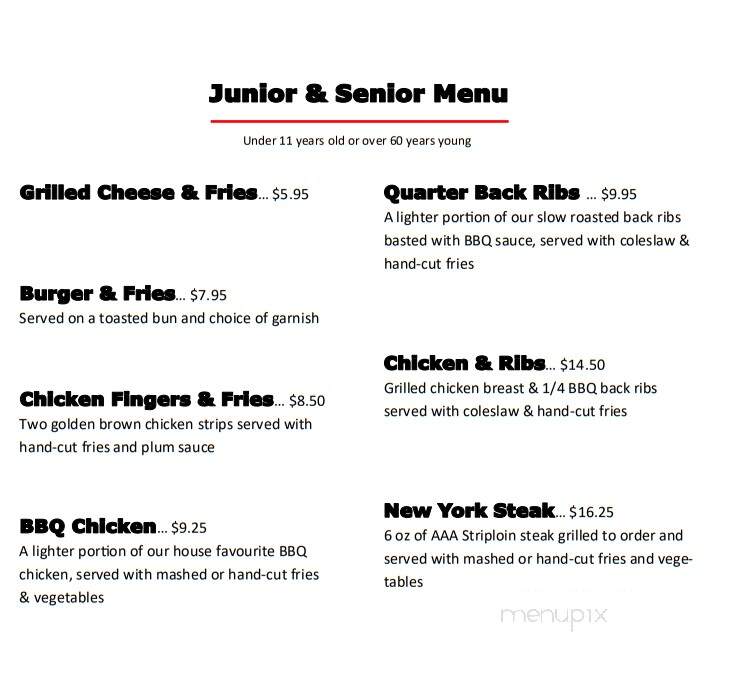 Dave's Place - Bancroft, ON menu_pic