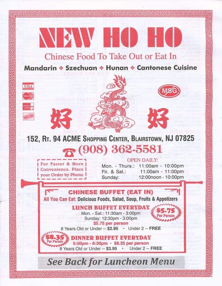 New Ho Ho Kitchen - Blairstown, NJ