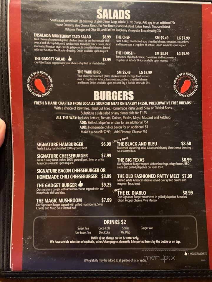 Gadgets Of Camden - Camden, SC menu_pic